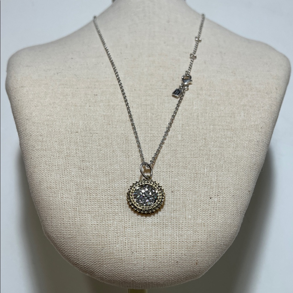 Waxing Poetic Silver and Gold Pendant Necklace